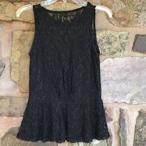 The Limited Black Lace Sleeveless Top